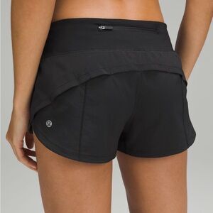 Lululemon Black Speed Up Low Rise Lined Short 2.5”